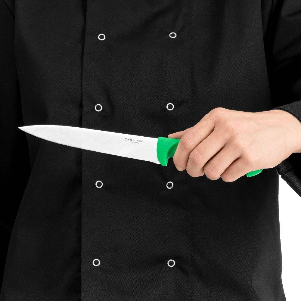 Kuchynský nôž HACCP zelený 18 cm dlhý FORGAST FG01842 – Obrázok 2