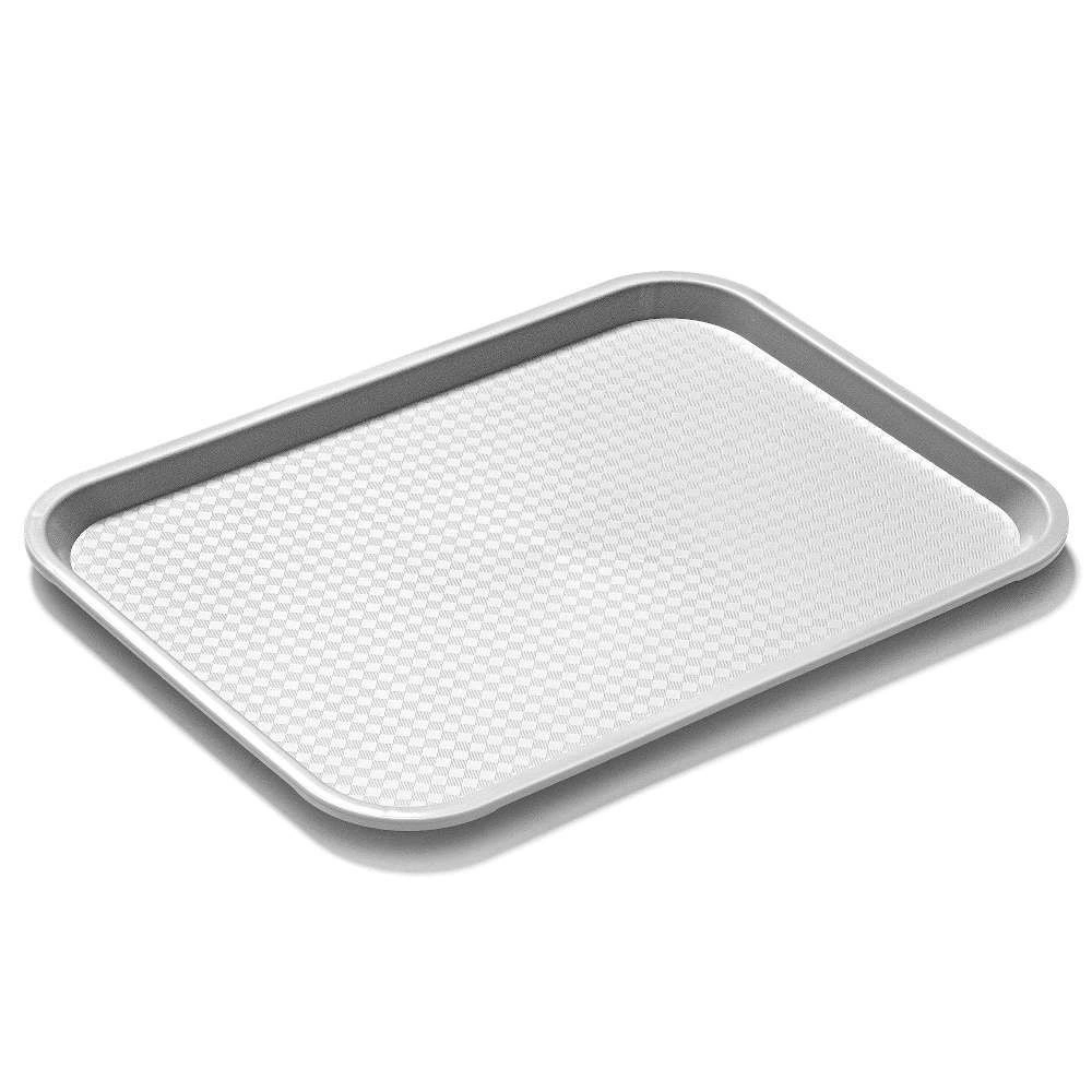 Podnos na fast food sivý, polypropylén, 35x25 cm, obdĺžnikový | FORGAST FG12505