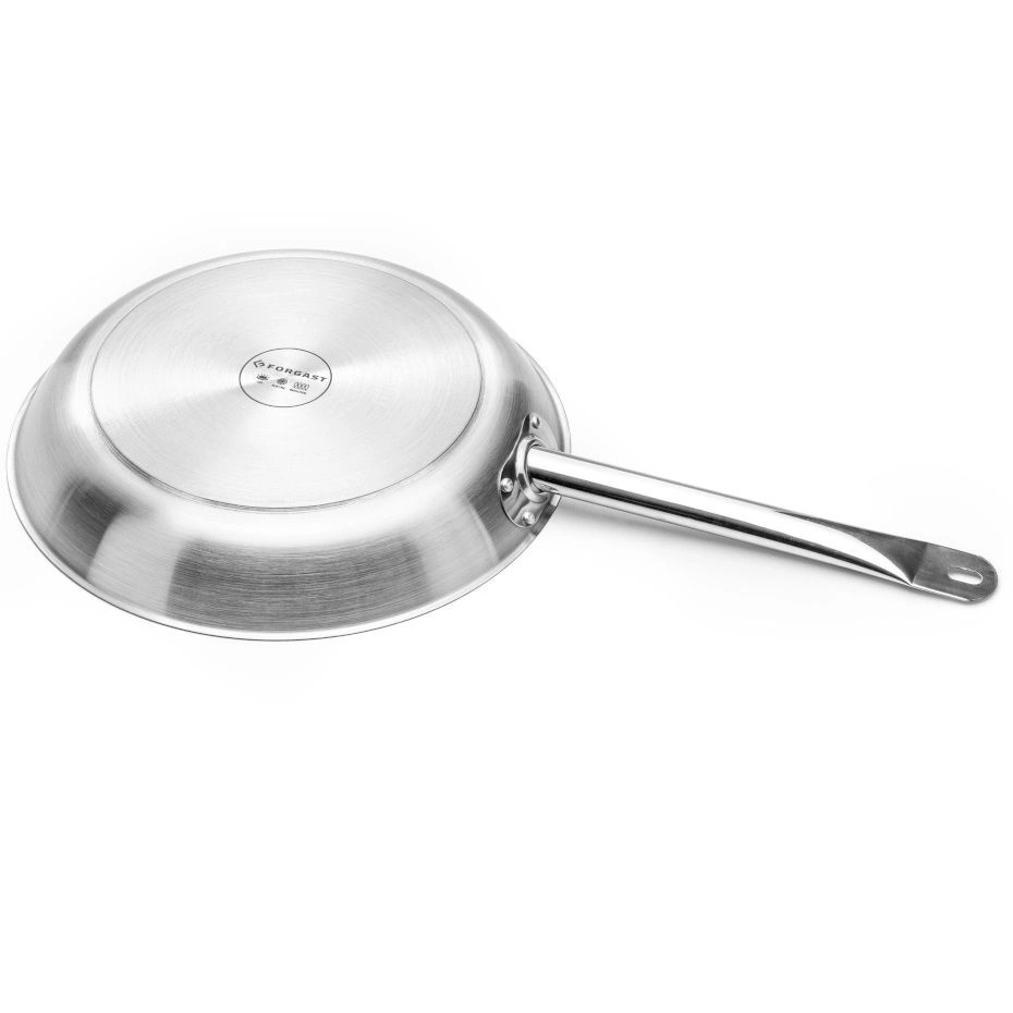Satinovaná oceľová panvica s priemerom 32 cm FORGAST FG02304 – Obrázok 3