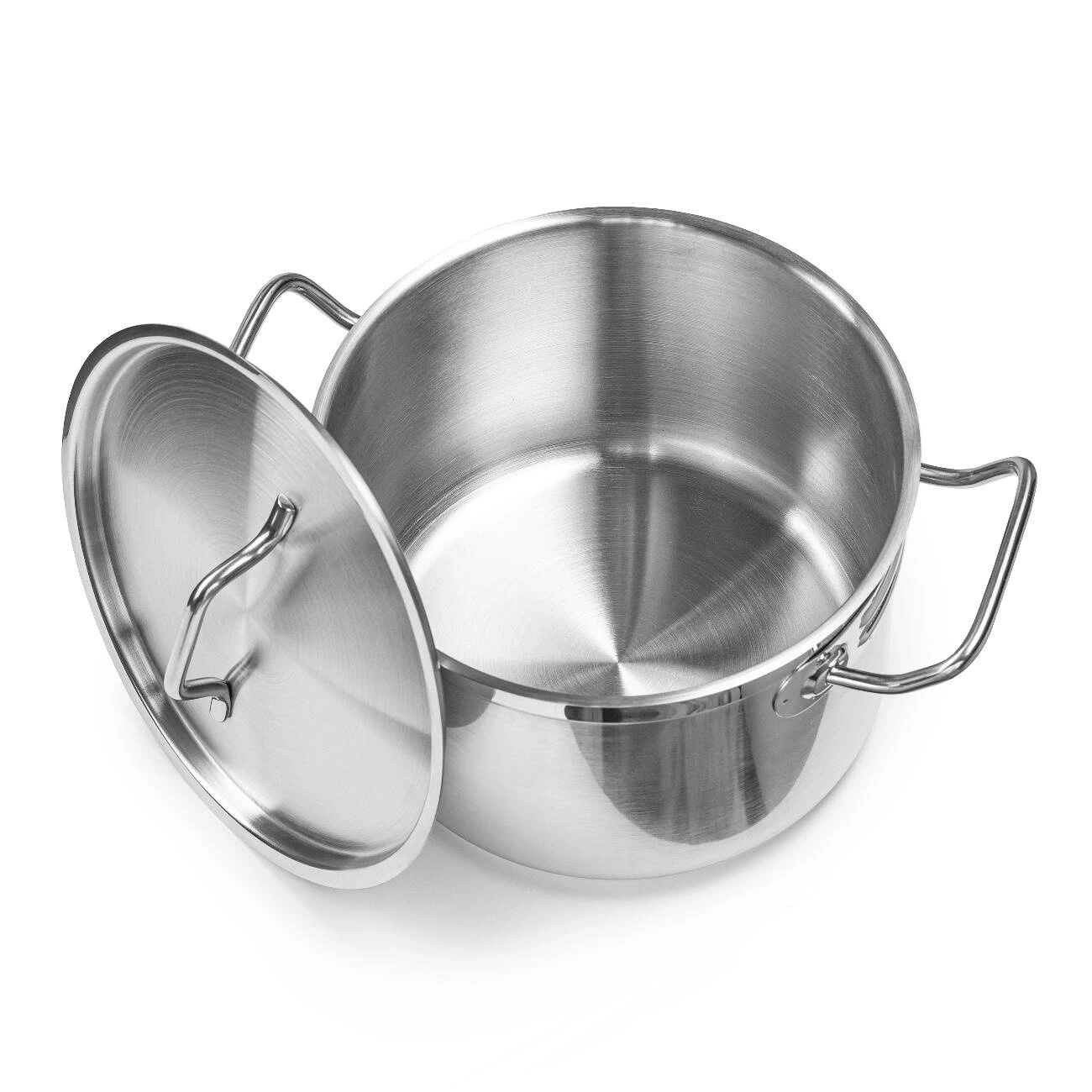 Stredný hrniec z nehrdzavejúcej ocele s pokrievkou, 4,4 l, priemer 20 cm | FORGAST FG02832 – Obrázok 2