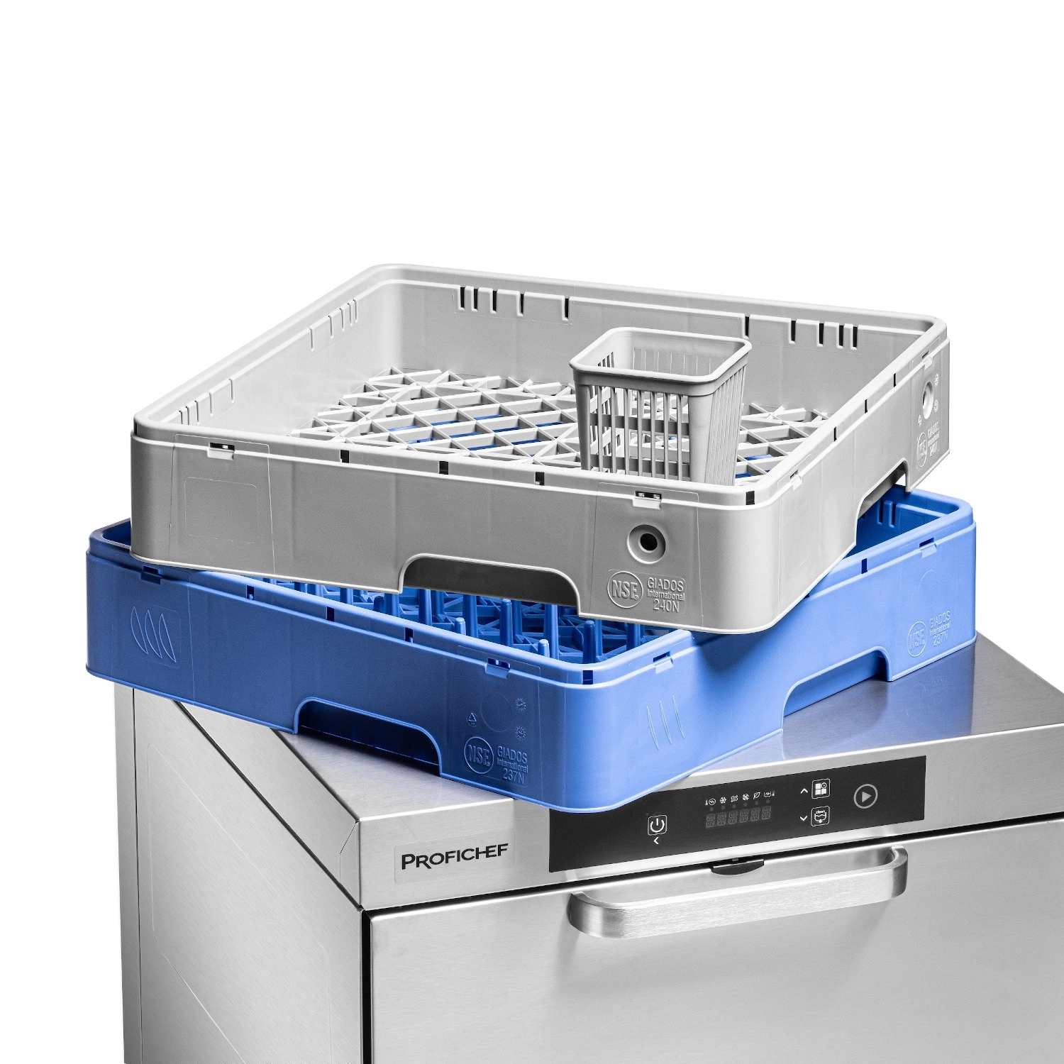 Univerzálna gastronomická umývačka riadu SMART, elektronické ovládanie, odtokové čerpadlo, dávkovač umývacieho prostriedku, 3,25 kW, 230 V | PROFICHEF PCZ-04051 – Obrázok 3