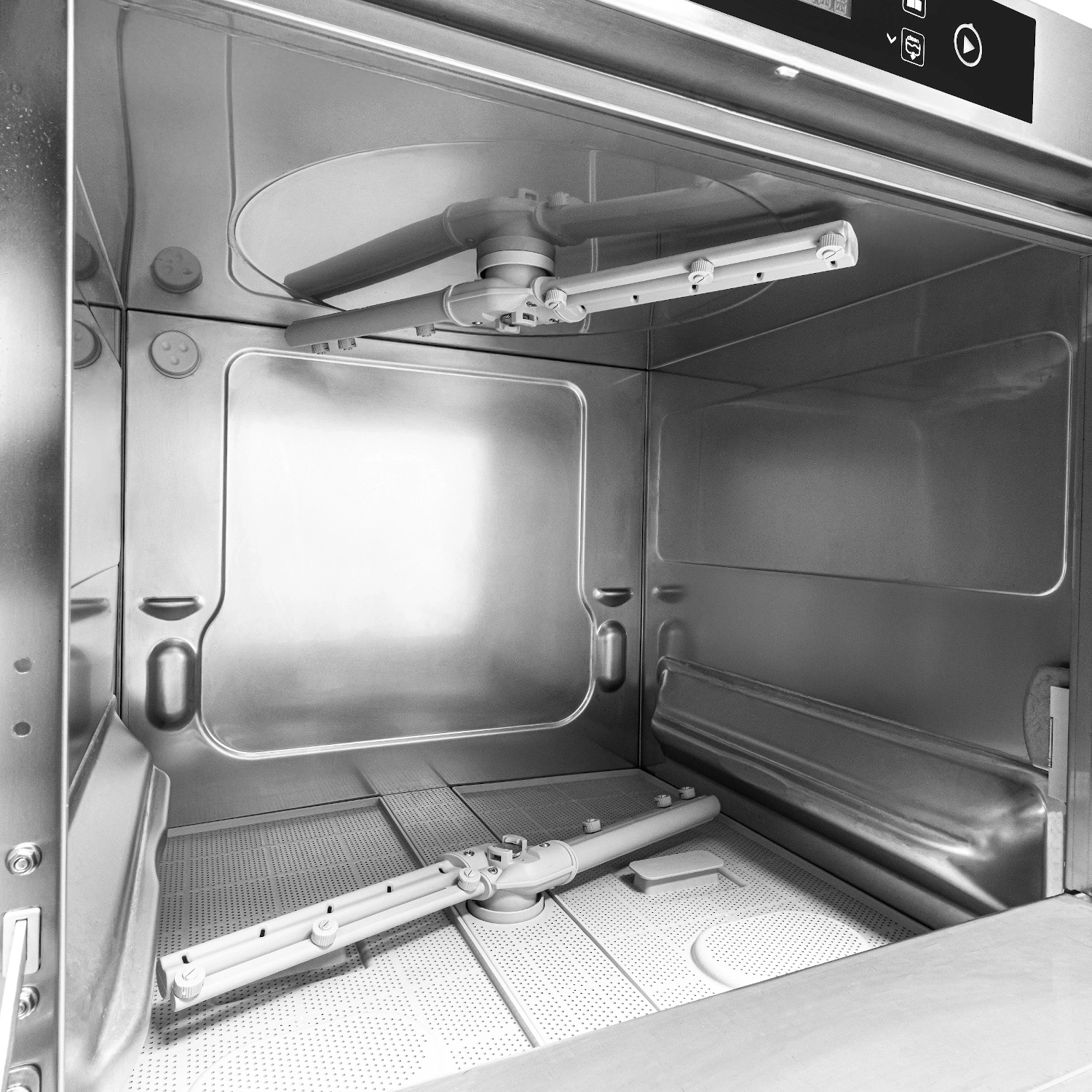 Univerzálna gastronomická umývačka riadu SMART, elektronické ovládanie, odtokové čerpadlo, dávkovač umývacieho prostriedku, 3,25 kW, 230 V | PROFICHEF PCZ-04051 – Obrázok 2