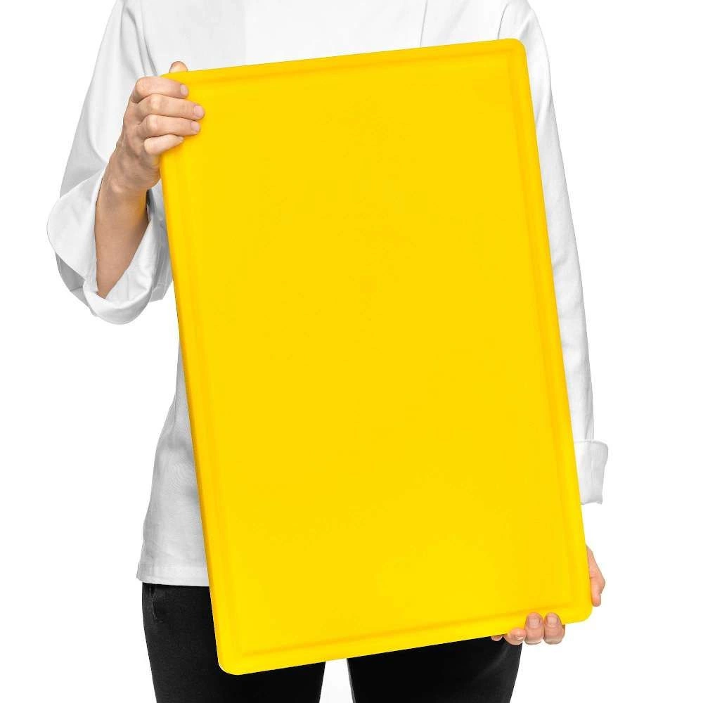 Žltá doska na krájanie HACCP 60x40 cm | FORGAST FG12613 – Obrázok 2