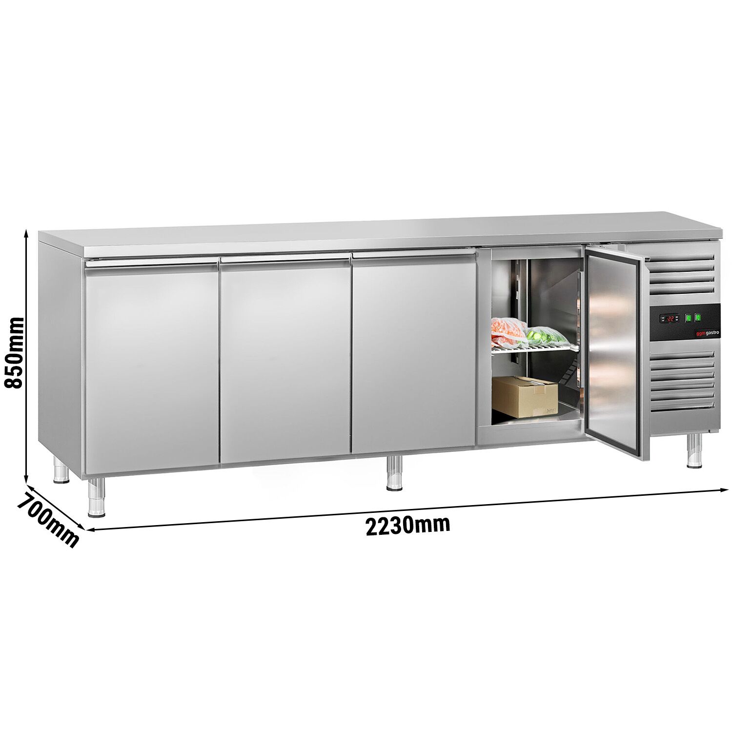 Mraziaci stôl ECO - 2230x700mm - so 4 dvierkami – Obrázok 4