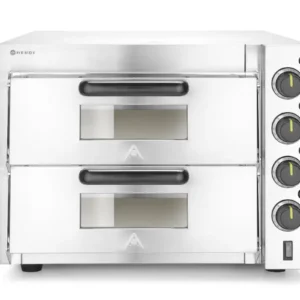 Pec na pizzu, 2-komorová, 3000 W, HENDI, Strieborná, 230V/3000W, 580x560x(H)435mm