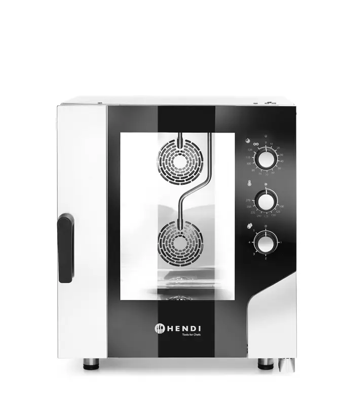 Konvektomat 6x GN 1/1, elektrické, elektromechanické ovládanie, HENDI, 400V/10400W, 730x784x(H)850mm – Obrázok 4