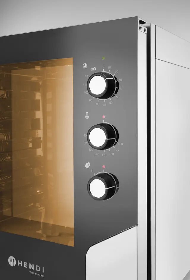 Konvektomat 6x GN 1/1, elektrické, elektromechanické ovládanie, HENDI, 400V/10400W, 730x784x(H)850mm – Obrázok 7