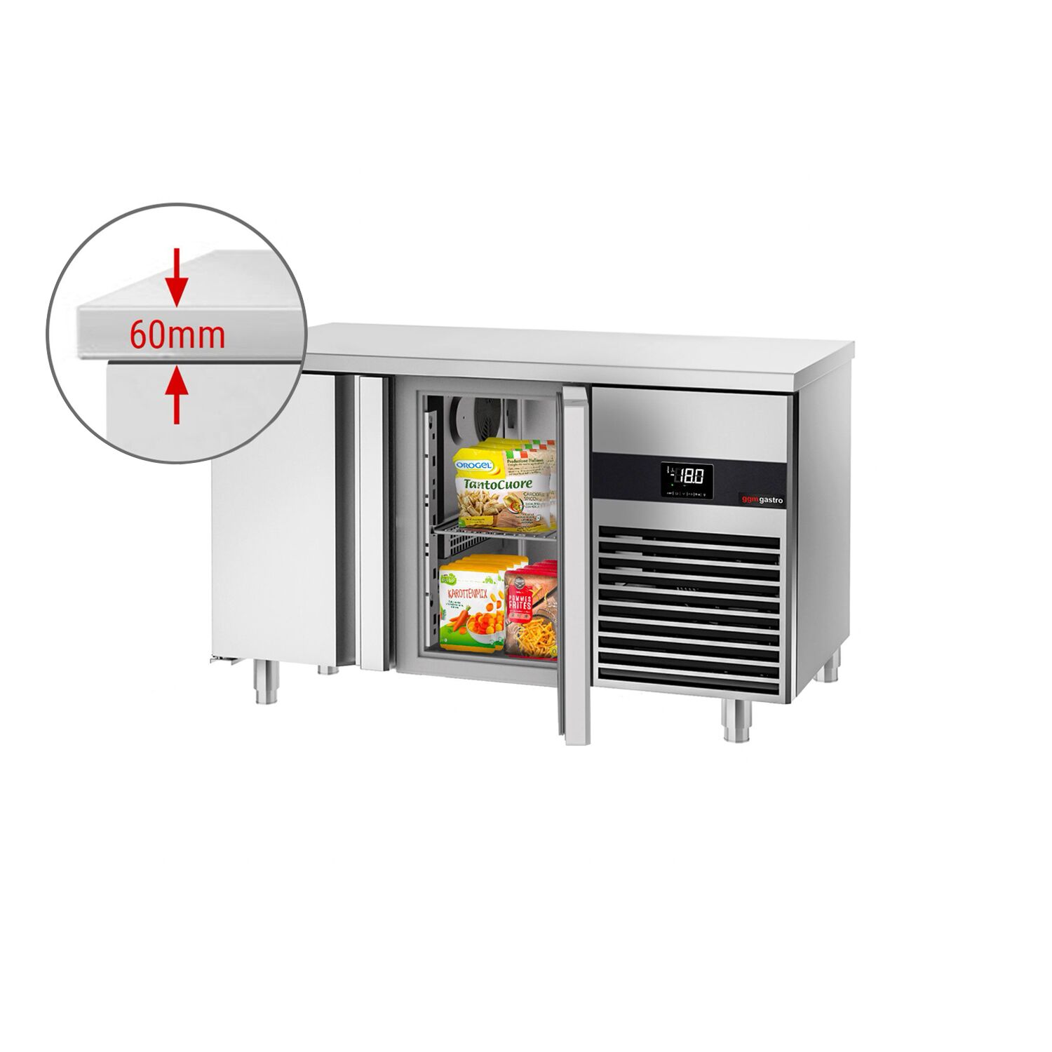 Mraziaci pult PREMIUM - 1400x700mm - s 2 dverami – Obrázok 5