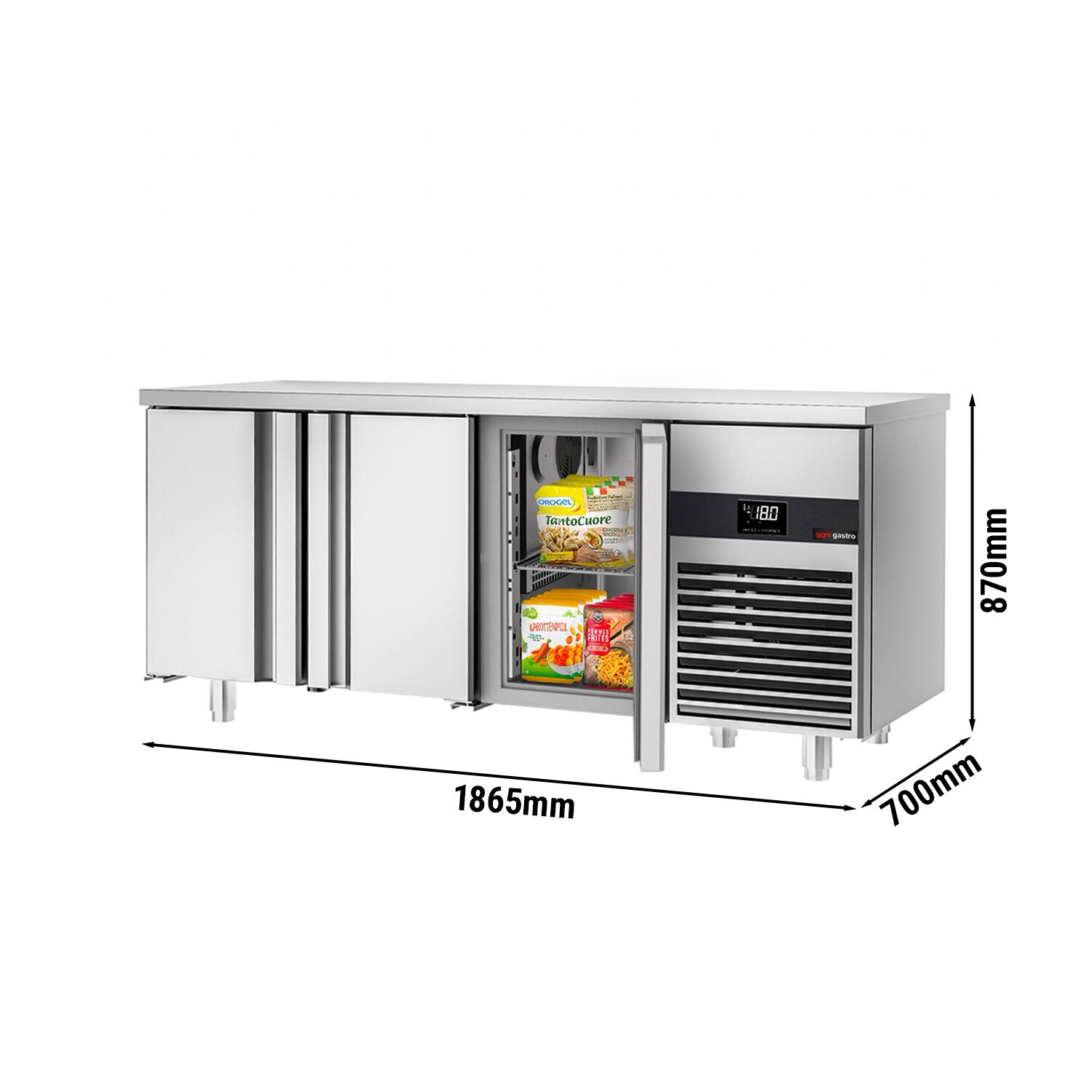 Prémiový mraziaci pult – 1870 x 700 mm – s 3 dverami – Obrázok 5