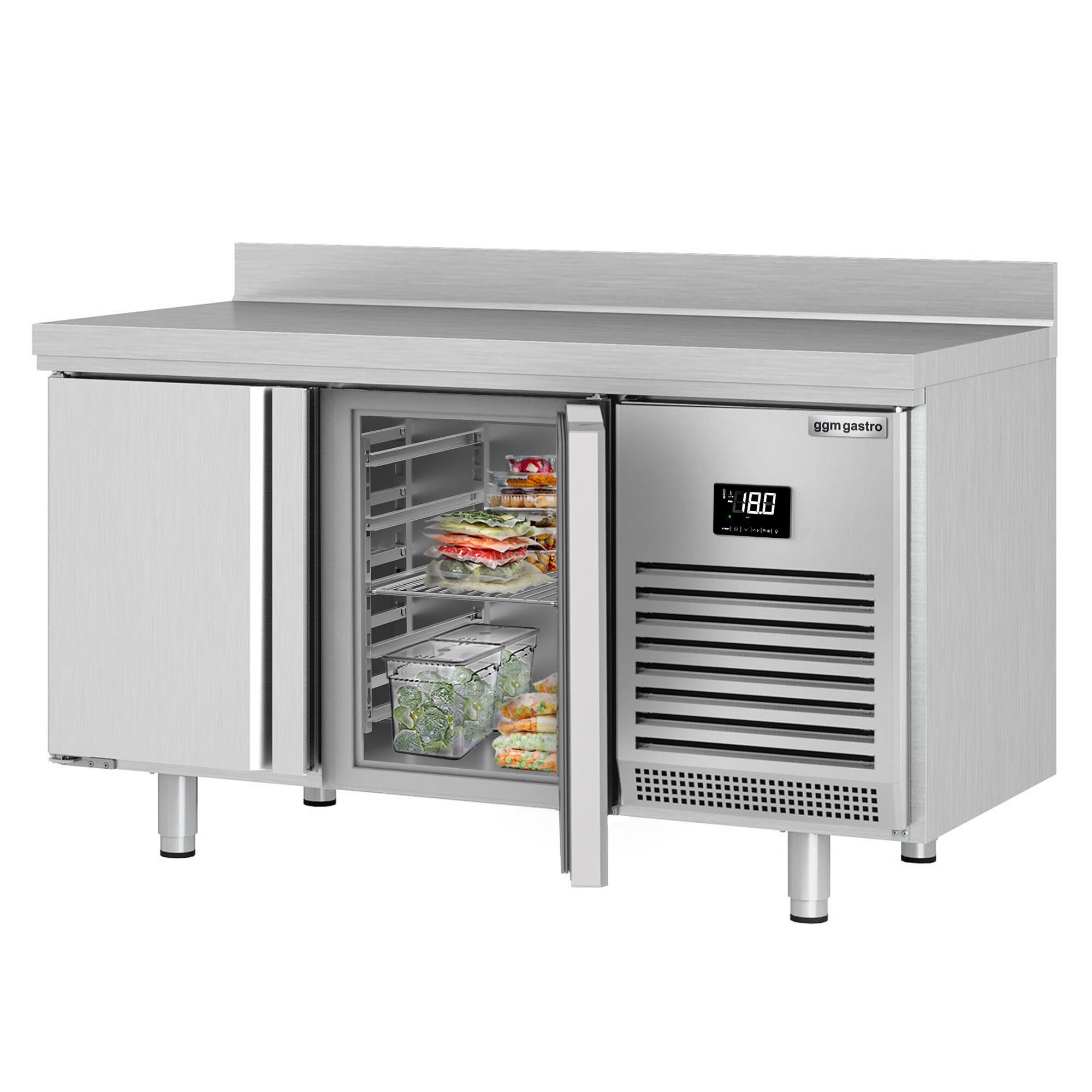 Mraziaci pult Premium PLUS - 1468x700mm - s 2 dverami - so zvýšeným okrajom – Obrázok 3