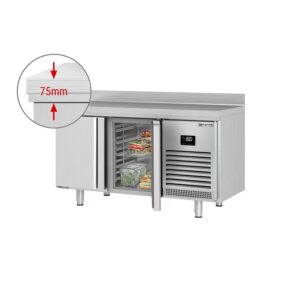 Mraziaci pult Premium PLUS - 1468x700mm - s 2 dverami - so zvýšeným okrajom