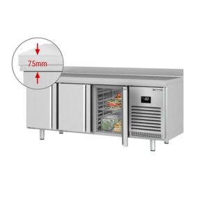 Mraziaci pult Premium PLUS - 1960x600 mm - s 3 dverami - so zvýšeným okrajom