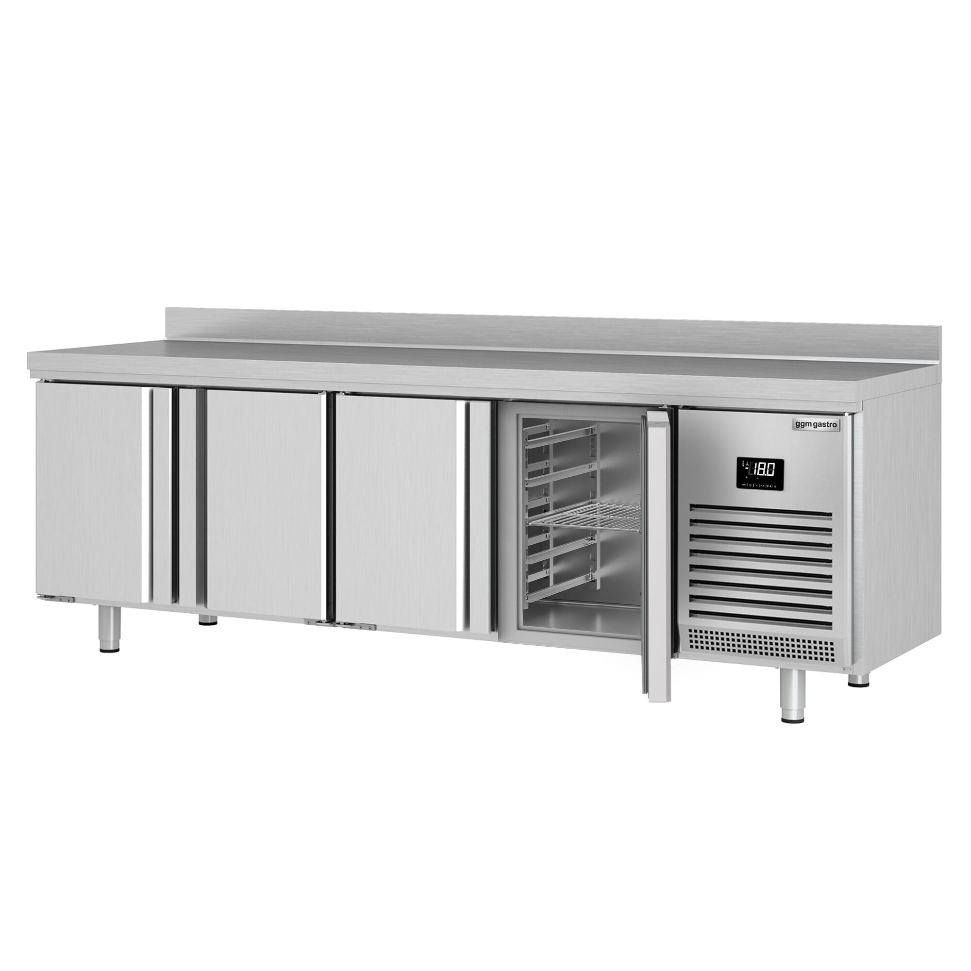 Mraziaci pult Premium PLUS - 2452x700mm - so 4 dverami - so zvýšeným okrajom – Obrázok 2