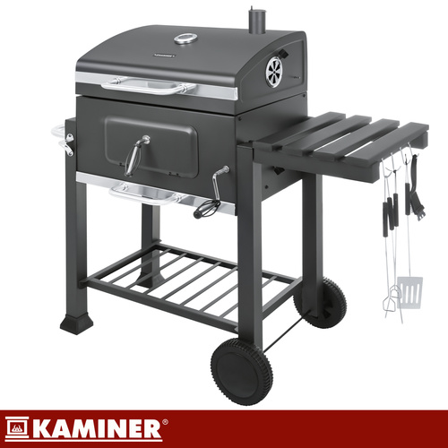 Záhradný gril s krytom 114x67x120cm Kaminer – Obrázok 4