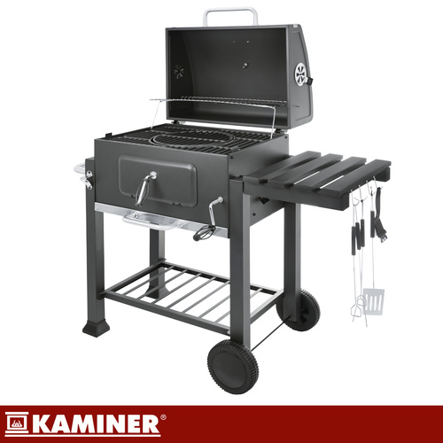 Záhradný gril s krytom 114x67x120cm Kaminer – Obrázok 5