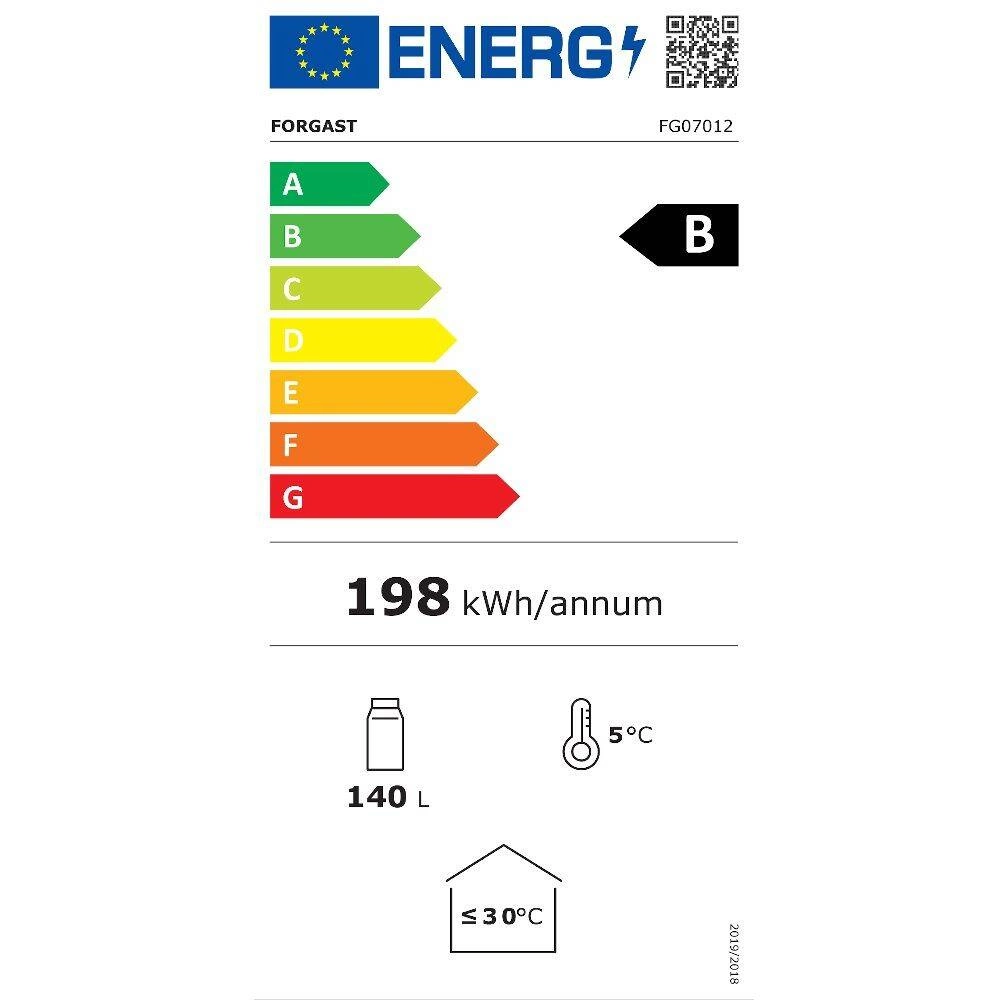 Chladnička lakovaná biela 140 l | FORGAST FG14012/FG07012 – Obrázok 5