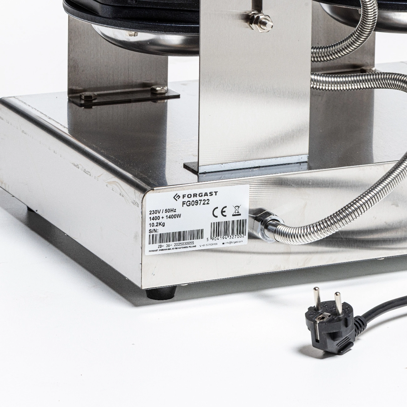 Dvojitý elektrický vaflovač na bublinkové vafle 2 vafle, 2.8 kW, 230 V | FORGAST FG09722 – Obrázok 6