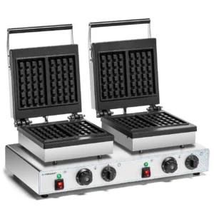 Elektrický dvojitý obdĺžnikový vaflovač 4x6, 3,5 kW, 230 V | FORGAST FG09725
