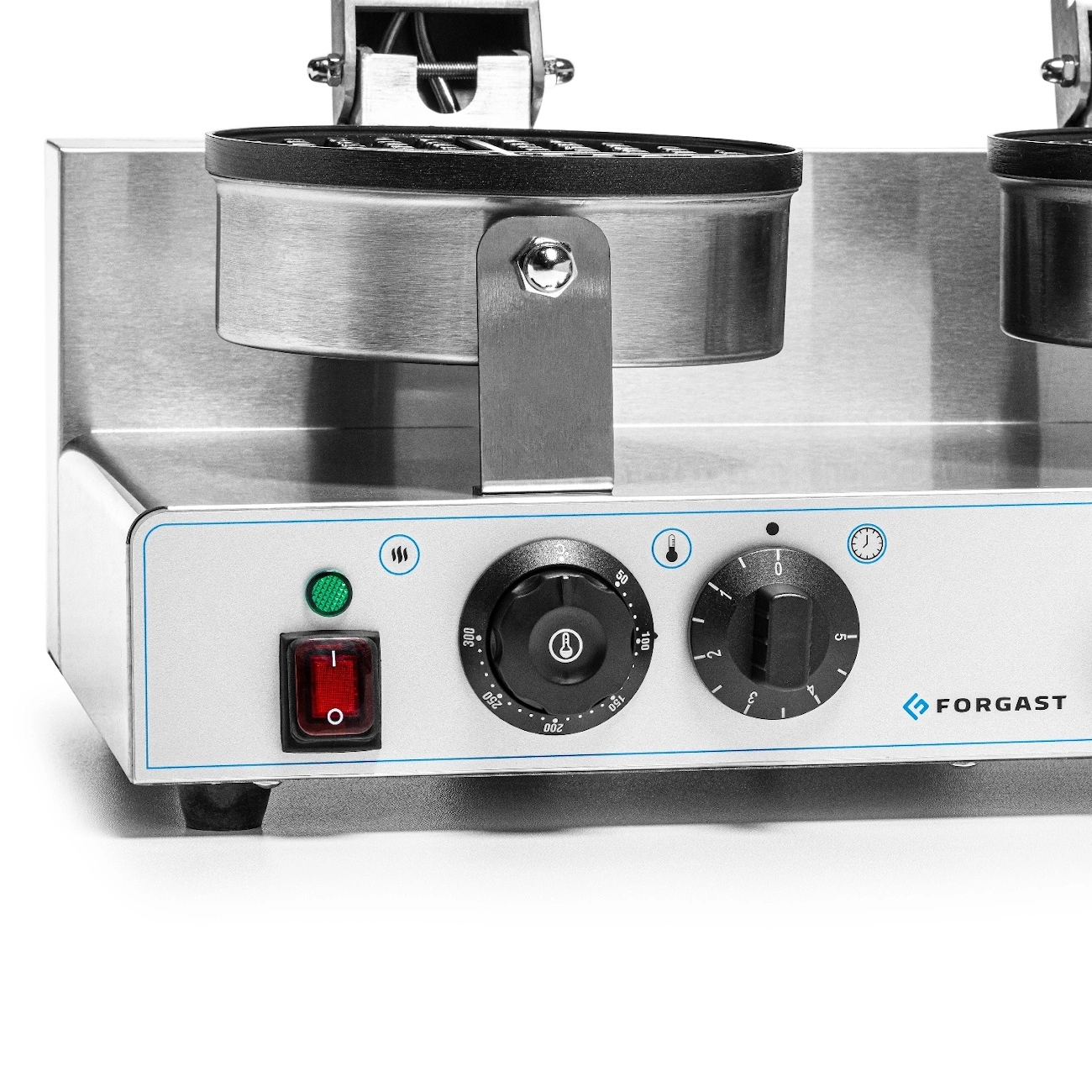 Elektrický dvojitý vaflovač na belgické vafle, priemer 18,5 cm, 4 kW, 230 V | FORGAST FG09721 – Obrázok 6