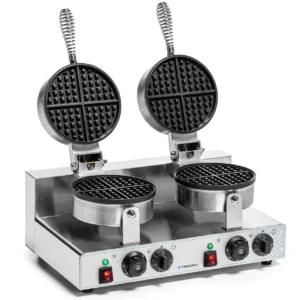 Elektrický dvojitý vaflovač na belgické vafle, priemer 18,5 cm, 4 kW, 230 V | FORGAST FG09721