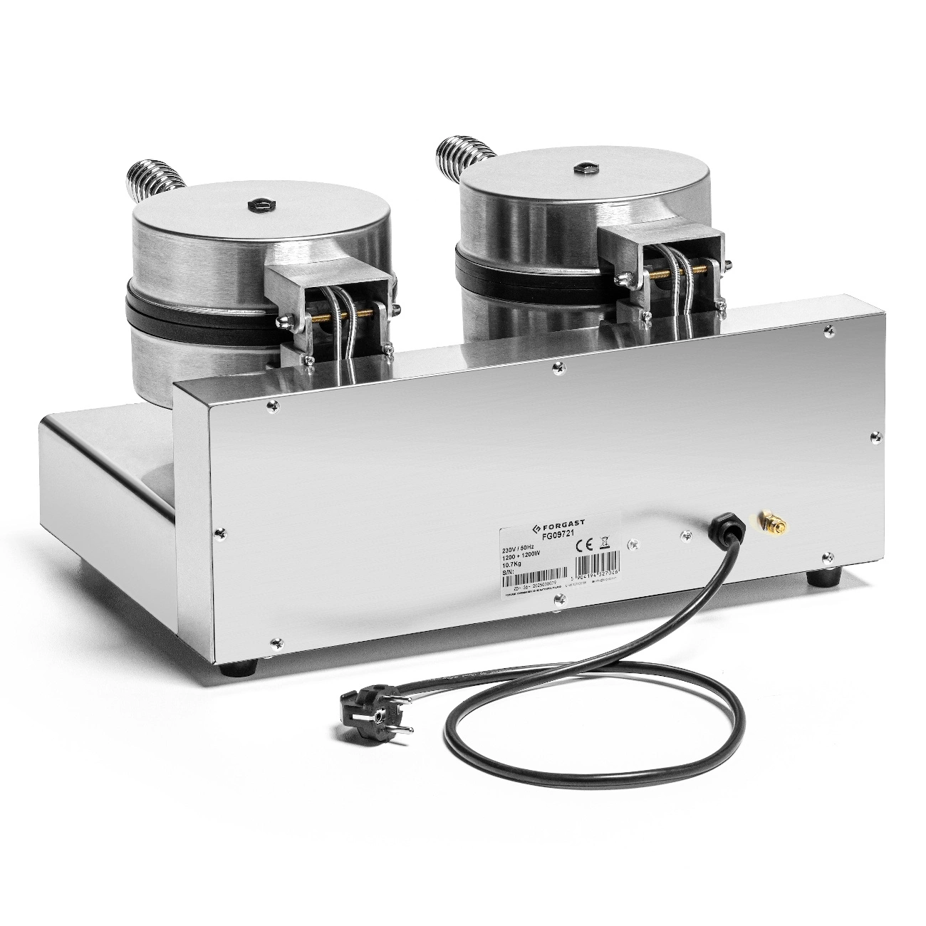 Elektrický dvojitý vaflovač na belgické vafle, priemer 18,5 cm, 4 kW, 230 V | FORGAST FG09721 – Obrázok 7