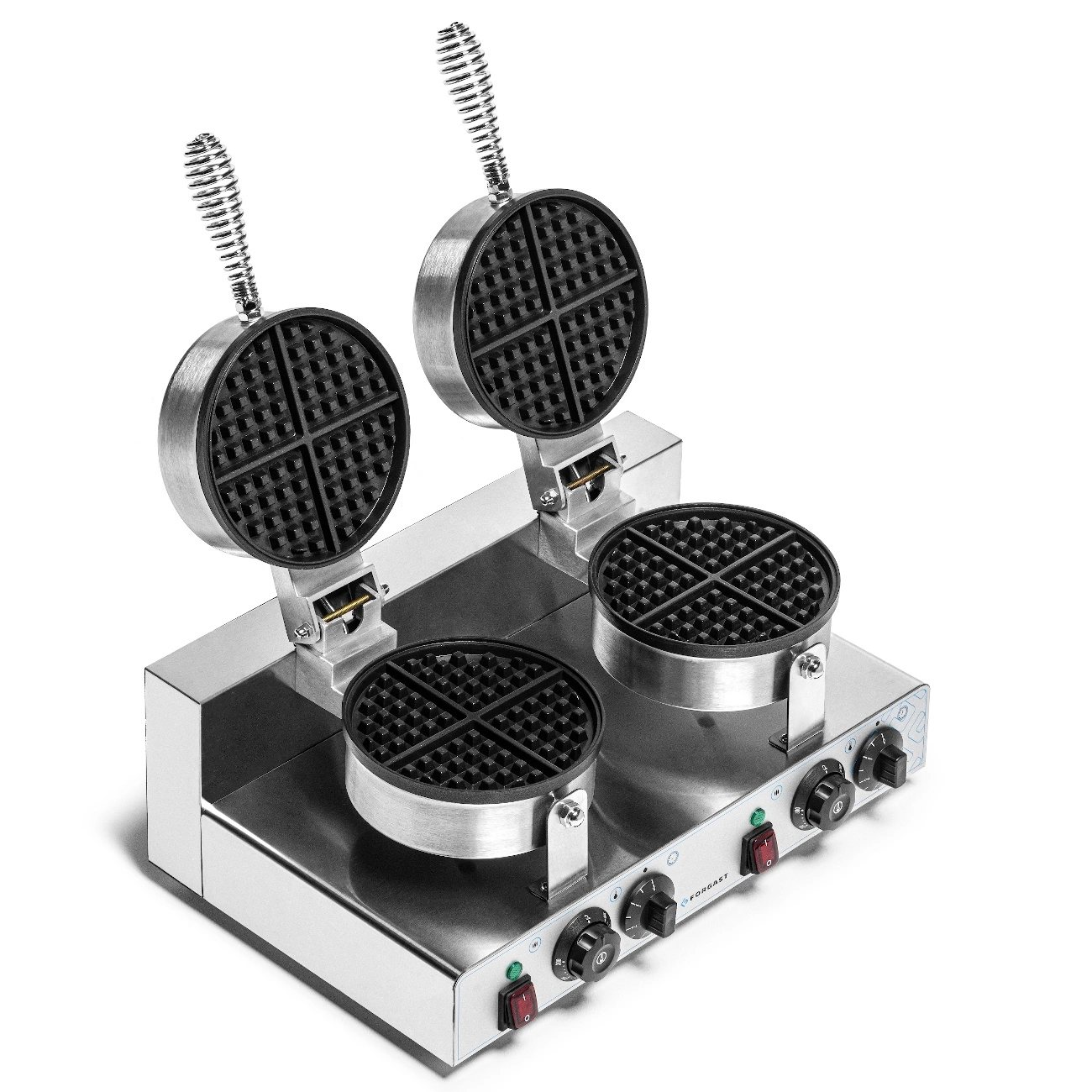 Elektrický dvojitý vaflovač na belgické vafle, priemer 18,5 cm, 4 kW, 230 V | FORGAST FG09721 – Obrázok 2
