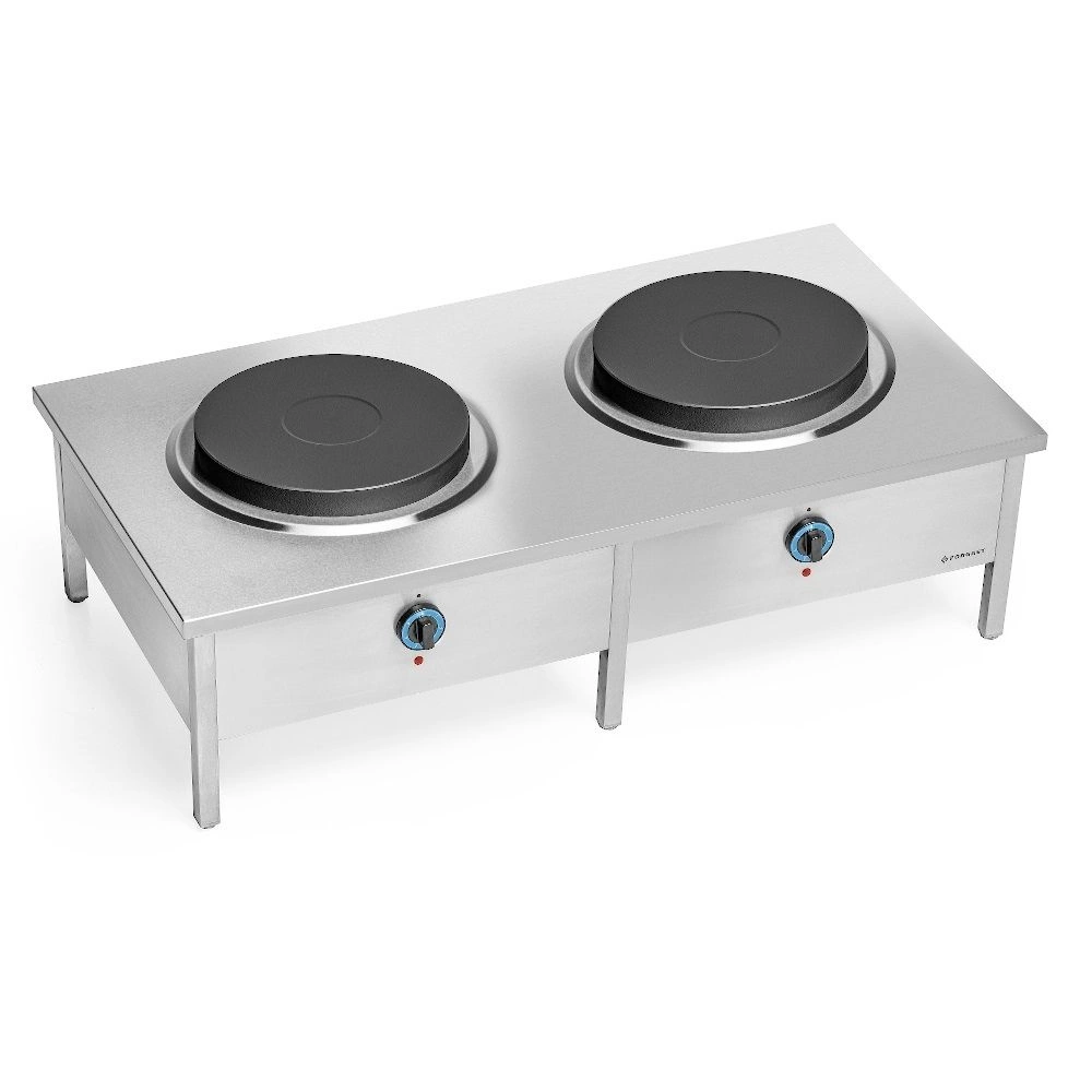 Gastronomická elektrická dvojplatnička, 2x5 kW, 400 V | FORGAST FG09421