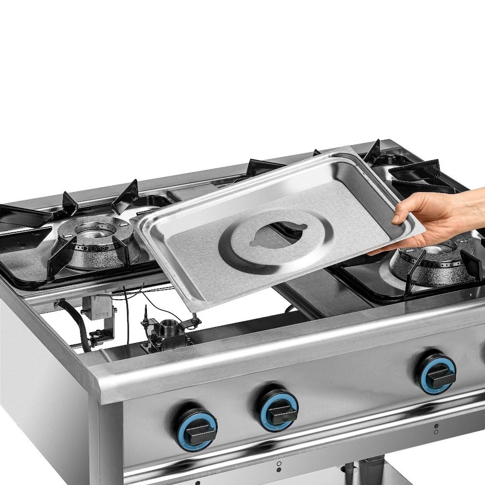 Gastronomická plynová kuchyňa 4-horáková s dolnou policou, 23,5 kW | FORGAST FG09452 – Obrázok 3