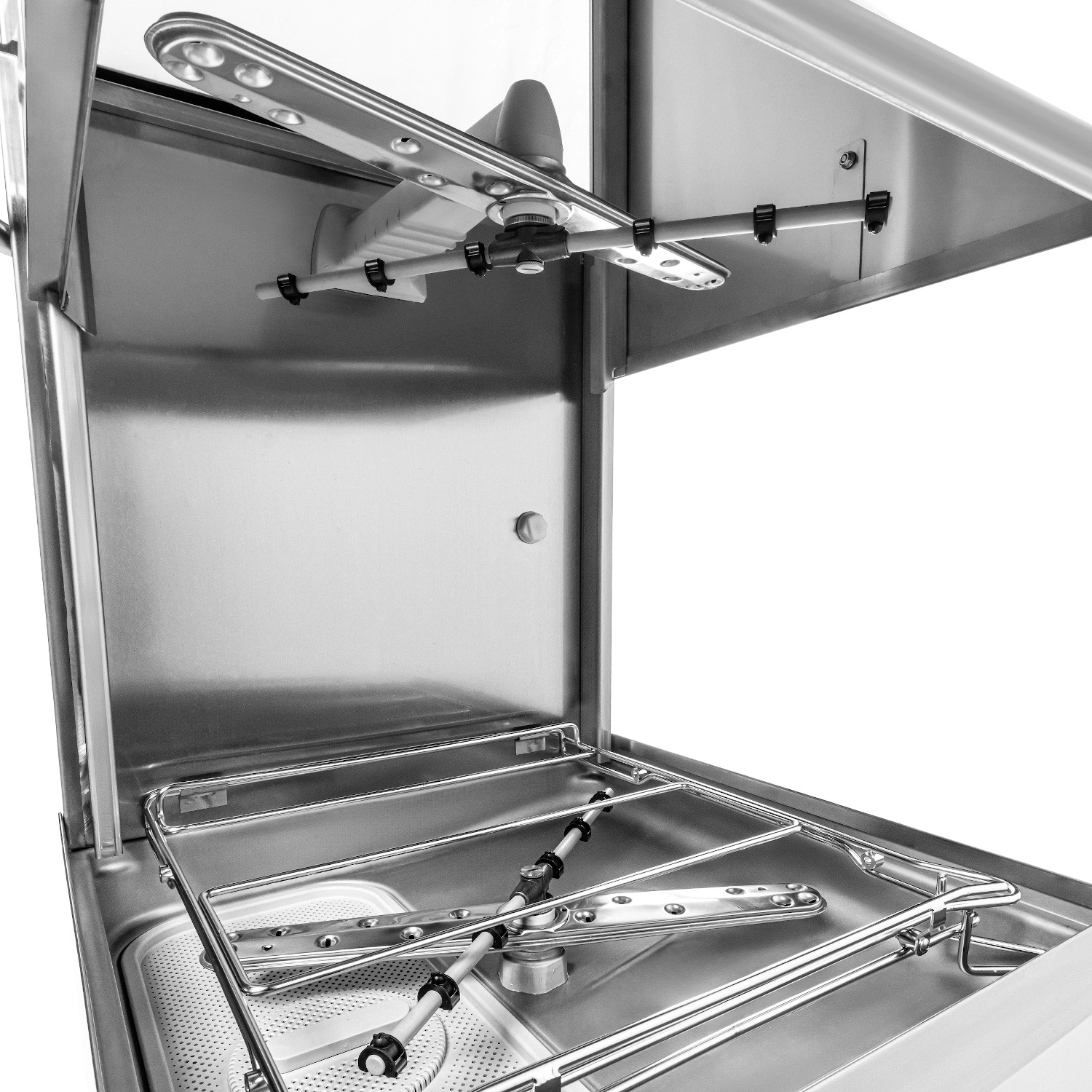 Gastronomická priebežná umývačka riadu s kapotou, manuálne ovládanie, dávkovač umývacieho prostriedku, 11,25 kW, 400 V | FORGAST FG00212 – Obrázok 5