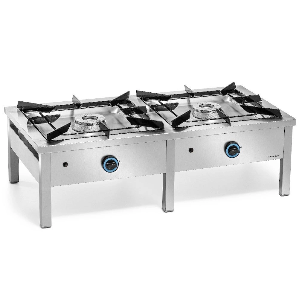 Plynová gastronomická stolička 2-horáková, 2x7.2 kW, propán-bután | FORGAST FG09412