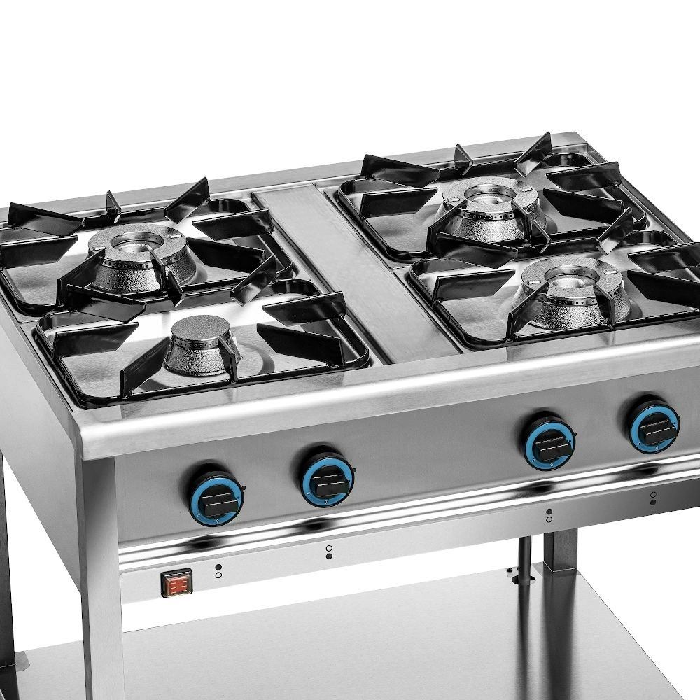Plynový gastronomický sporák so 4 horákmi s dolnou policou, 23 kW | FORGAST FG09451 – Obrázok 2