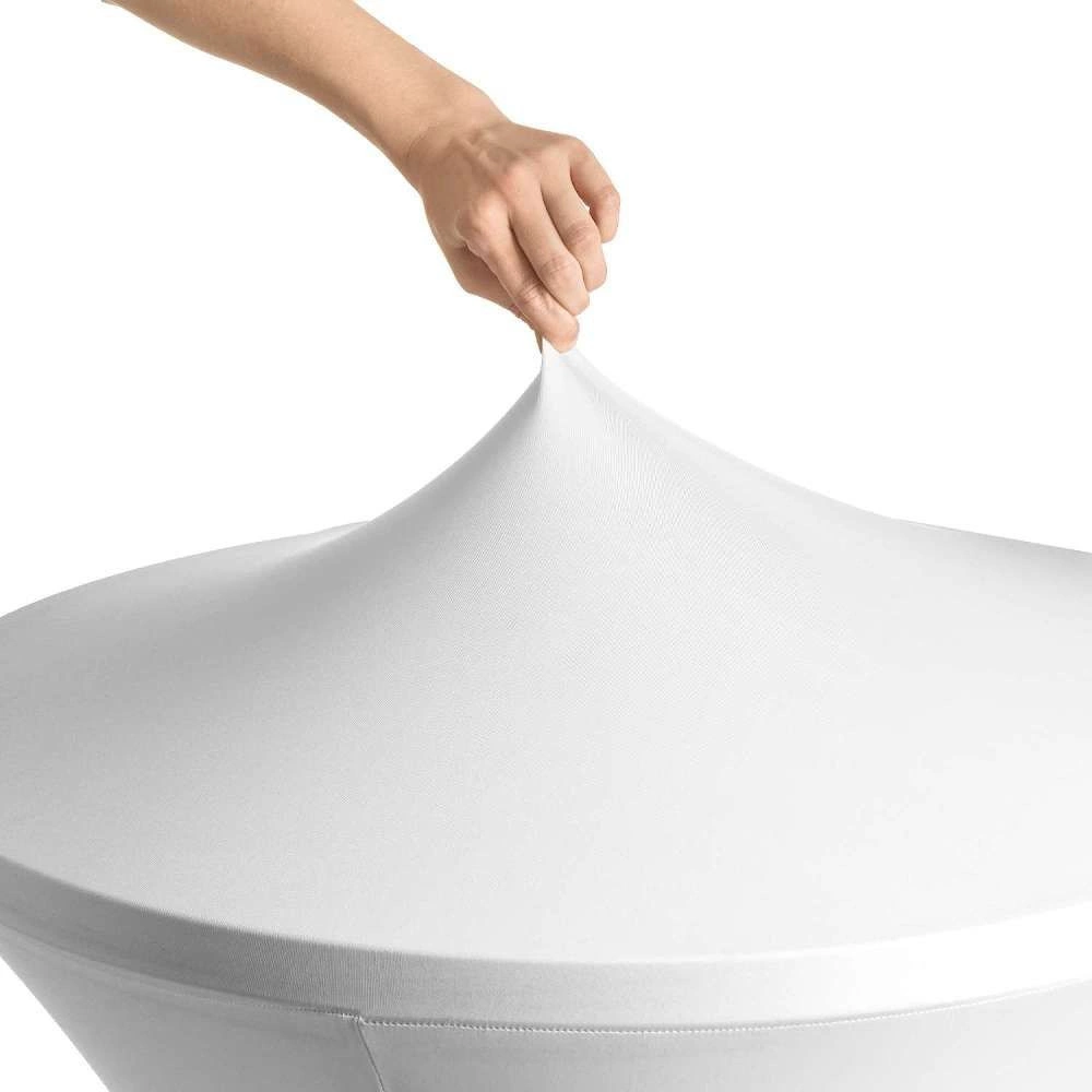 Poťah na koktailový stôl 80 cm biely | FORGAST FG03821 – Obrázok 2