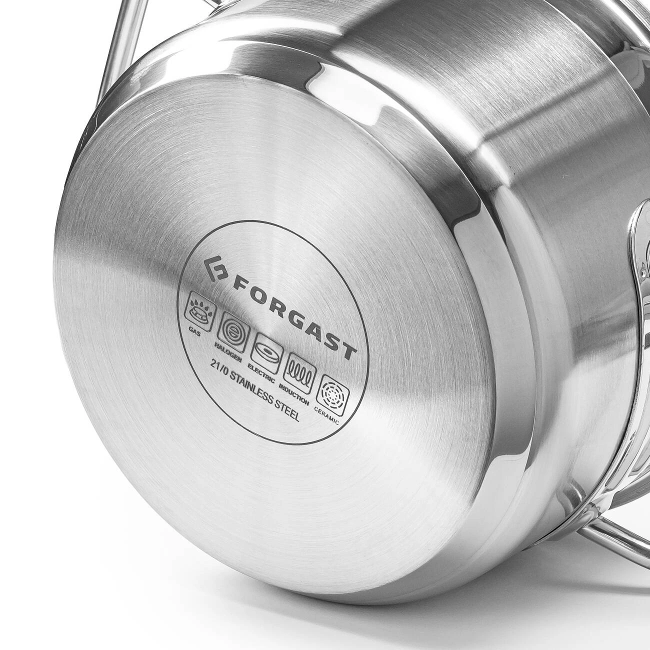 Stredný hrniec z nehrdzavejúcej ocele s pokrievkou, 1,9 l, priemer 16 cm | FORGAST FG02831 – Obrázok 4