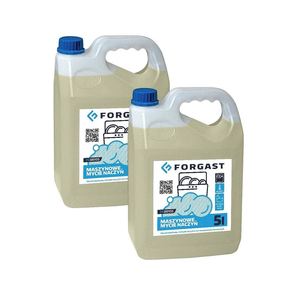 Tekutý prostriedok na umývanie riadu v gastronomických umývačkách 2x5 l | FORGAST FG00105x2