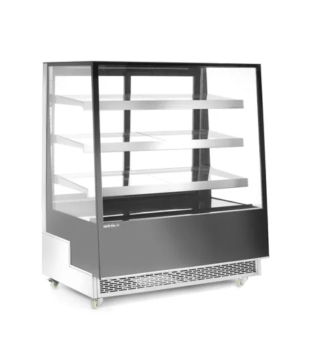 3-policová chladiaca vitrína, Arktic, 650L, Čierna, 230V/490W, 1200x833x(H)1460mm – Obrázok 2