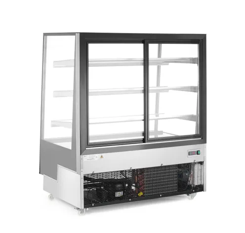 3-policová chladiaca vitrína, Arktic, 650L, Čierna, 230V/490W, 1200x833x(H)1460mm – Obrázok 3