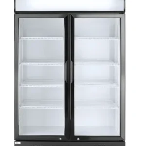 Barová chladnička s podsvieteným panelom, dvojdverová, Arktic, 512L, Čierna, 220-240V/510W, 1120x585x(H)1900mm