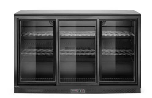 Barová chladnička s 3 posuvnými dverami, Arktic, 308L, Čierna, 220-240V/160W, 1350x520x(H)865mm