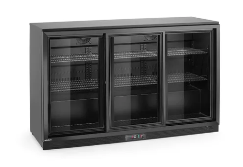 Barová chladnička s 3 posuvnými dverami, Arktic, 308L, Čierna, 220-240V/160W, 1350x520x(H)865mm – Obrázok 2
