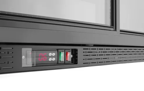 Barová chladnička s 3 posuvnými dverami, Arktic, 308L, Čierna, 220-240V/160W, 1350x520x(H)865mm – Obrázok 5