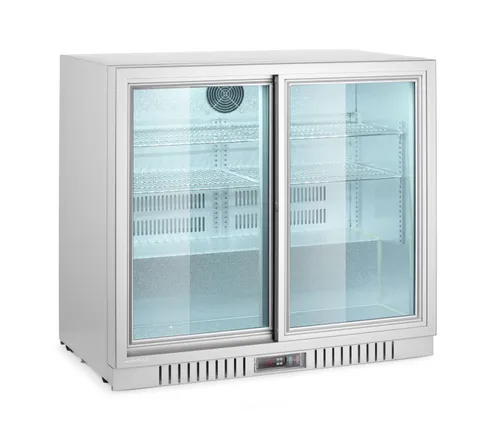 Chladnička barová s 2 posuvnými dverami, Arktic, 150L, Strieborná, 220-240V/160W, 900x520x(H)840mm – Obrázok 2