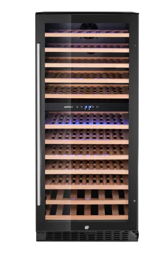 Chladnička na víno, 2-zónová, 124 fliaš, Arktic, 265L, Čierna, 570x595x(H)1400mm