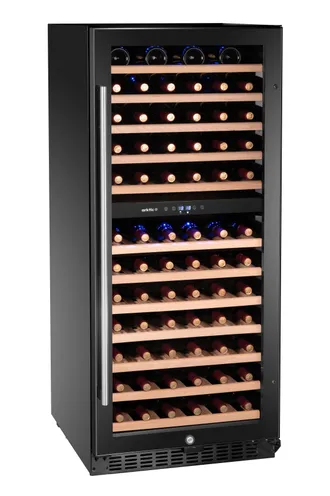 Chladnička na víno, 2-zónová, 124 fliaš, Arktic, 265L, Čierna, 570x595x(H)1400mm – Obrázok 2