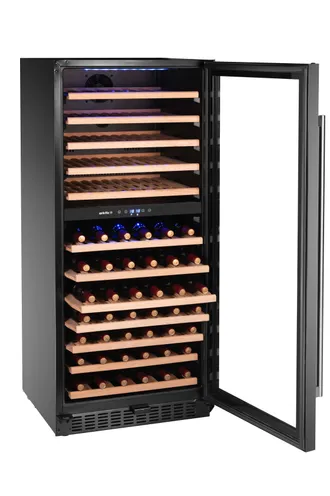 Chladnička na víno, 2-zónová, 124 fliaš, Arktic, 265L, Čierna, 570x595x(H)1400mm – Obrázok 3