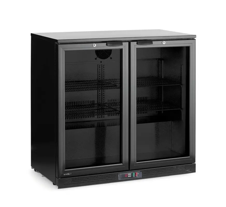 Barová chladnička dvojdverová, Arktic, 158L, Čierna, 220-240V/160W, 900x530x(H)870mm