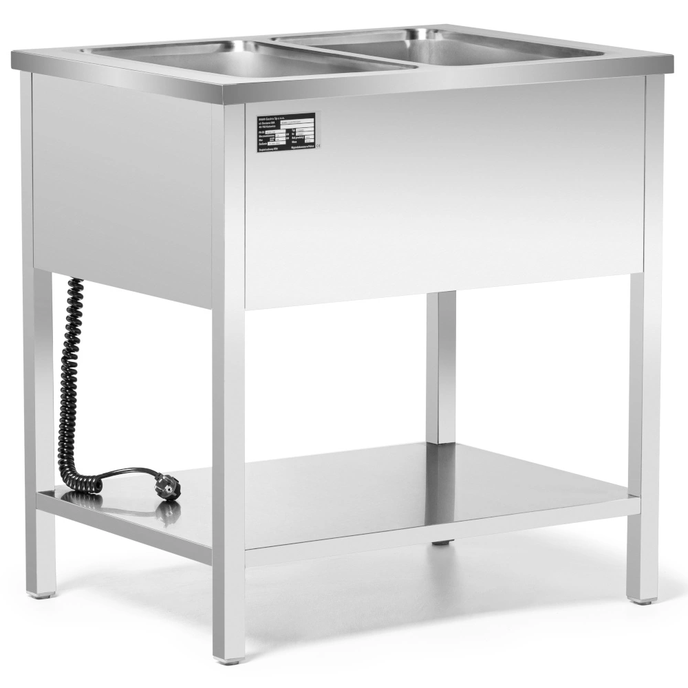 Bemar elektrický voľne stojaci 2xGN 1/1, 1,6 kW, 230 V | FORGAST FG09462 – Obrázok 3