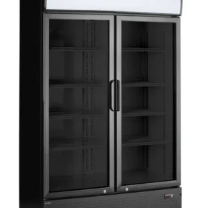 Barová chladnička s podsvieteným panelom, dvojdverová, Arktic, 512L, Čierna, 220-240V/510W, 1120x585x(H)1900mm