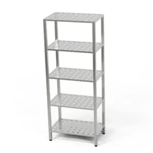 Nerezový 5-policový perforovaný regál 70x60x180 cm | FORGAST
