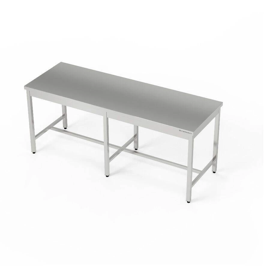 Nerezový centrálny pracovný stôl 240x80x85 cm | FORGAST – Obrázok 2