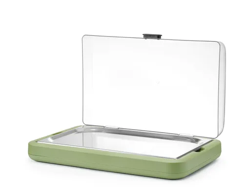 Chladiaca vitrína UNIQ, HENDI, designed by Robert Bronwasser, GN 1/1, Zelená, 593x389x(H)147mm, Obdĺžnikový